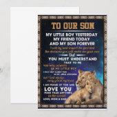愛する息子へ|私たちの息子へ 誇りに思う 愛している 招待状 (正面/裏面)