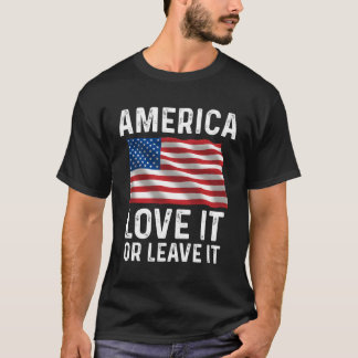 愛する愛する愛する離れかIt愛国的なアメリカ合衆国の国旗 Tシャツ