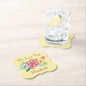 愛する愛のフローラパーソナライズ ペーパーコースター (インサイチュ)