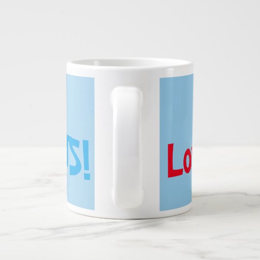 愛する愛犬家たちにとってかわいモダンい ジャンボコーヒーマグカップ (裏面)