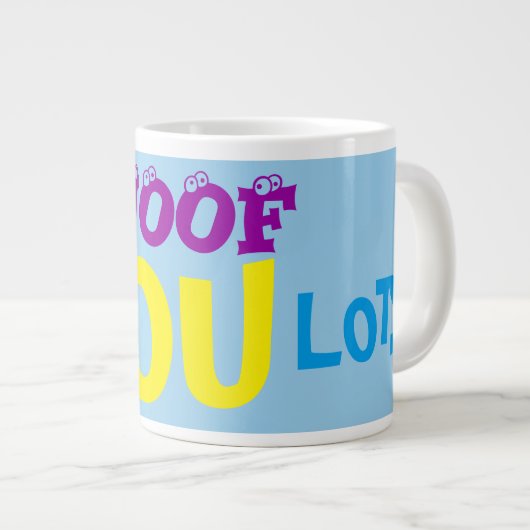 愛する愛犬家たちにとってかわいモダンい ジャンボコーヒーマグカップ (正面右)