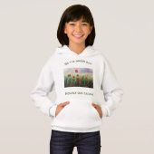 愛する我々のポピーのフィールド自然女の子のためのSweatshirt (正面フル)