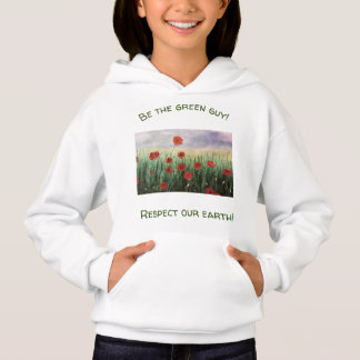 愛する我々のポピーのフィールド自然女の子のためのSweatshirt