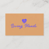 愛する手の紫と黄色の清掃サービス 名刺 (裏面)