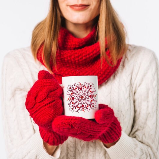 愛する手書きシームレスなバレンタインマグ マグカップ