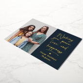 愛する手紙フォイルホリデーカードクリスマスカード 箔招待状 (回転した状態)