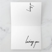 愛する折り畳んだグリーティングカード カード (内部)