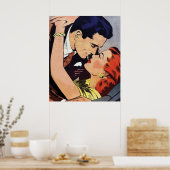 愛する抱擁のカップル彼女は赤い髪とa ポスター (キッチン)