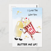愛する方法をバターポップコーン愛デートすること ポストカード (正面/裏面)