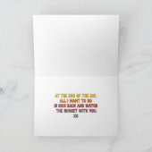 愛する日没ロマンチックなグリーティングカード シーズンカード (内部)