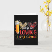 愛する最初のグレードのハートの日100日Scho カード (黄色い花)