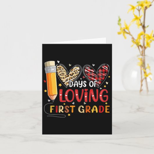 愛する最初のグレードのハートの日100日Scho カード (黄色い花)