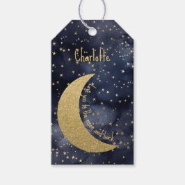 愛する月とバックに愛のギフトカスタムラベル ギフトタグ