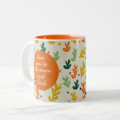 愛する月とバックカップルのコーヒーマグ ツートーンマグカップ (正面左)