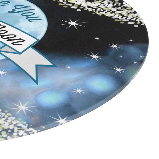 愛する月とバックスターズのパターン カッティングボード (角)