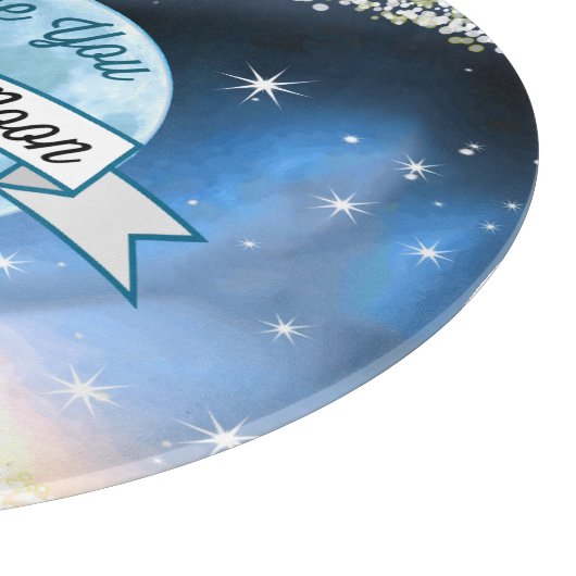 愛する月とバックスターズのパターン カッティングボード (角)