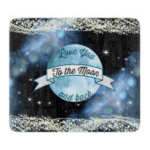 愛する月とバックスターズのパターン カッティングボード (正面)