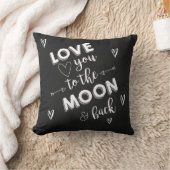 愛する月とバックハート白黒 クッション (ブランケット)