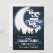 愛する月とバック招待状招待状 招待状 (正面)