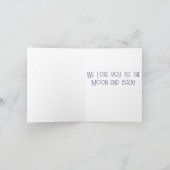 愛する月とバック誕生日カード サンキューカード (内部)