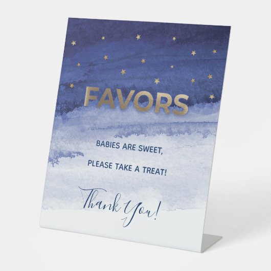 愛する月とバック赤ちゃんシャワーの好意 台座サイン (正面)