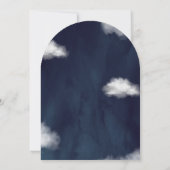 愛する月とバック金ゴールド赤ちゃんシャワー 招待状 (裏面)