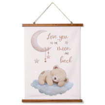 愛する月と背中 – 愛らしいクマの壁