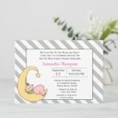 愛する月にベビーガールシャワー招待状 招待状 (スタンド正面)