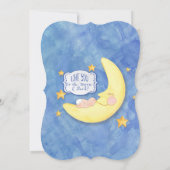 愛する月に戻る水の色ベビーシャワー 招待状 (裏面)