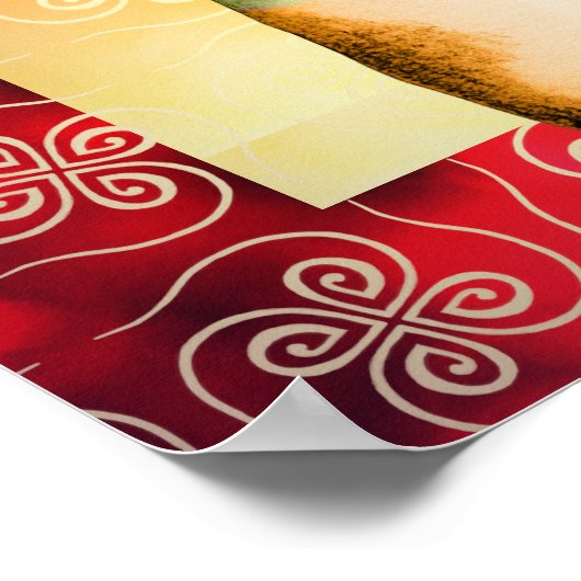 愛する月の宇宙飛行士スケッチカッコいい宇宙 ポスター (角)