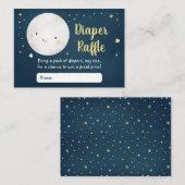 愛する月の金ゴールドスターベビーおむつラッフル エンクロージャーカード (正面/裏面)