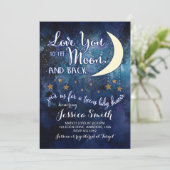 愛する月&バックツインシャワー招待状 招待状 (スタンド正面)