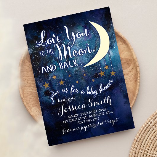 愛する月&バックベビーシャワー招待状 招待状