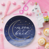 愛する月&バック紙プレート ペーパープレート (パーティー)