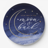 愛する月&バック紙プレート ペーパープレート (正面)