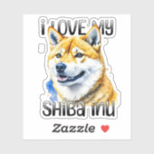 愛する柴犬 | 犬の飼い主 シール (シート)