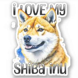 愛する柴犬 | 犬の飼い主 シール