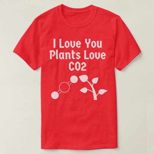 愛する植物CO2愛 Tシャツ (デザイン正面)