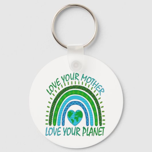 💚 愛する母なる地球、愛するこの星🌍 キーホルダー (正面)