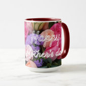 愛する母の幸せな母の日 マグカップ (正面右)