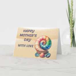 愛する母の日のカードを持つ祖母 サンキューカード