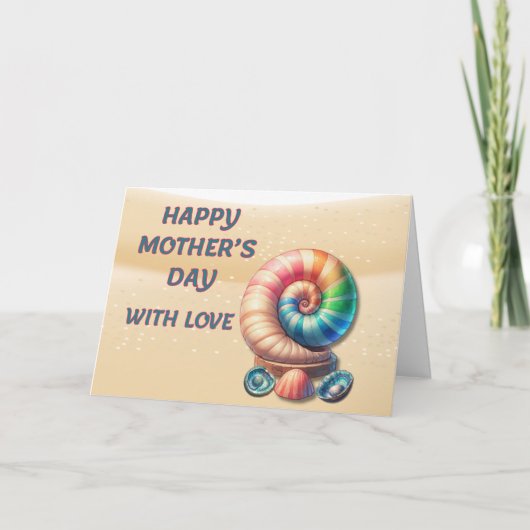 愛する母の日のカードを持つ祖母 サンキューカード (正面)