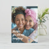 愛する母の日フォトカード 招待状 (スタンド正面)