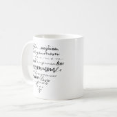 愛する母の言葉の内側ハート コーヒーマグカップ (正面左)