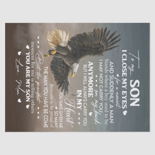 愛する母の贈り物から息子に合わせる 薄葉紙 (正面)