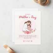 愛する母グリーティングカード | 母の日のカード ノートカード (正面/裏面インサイチュ)