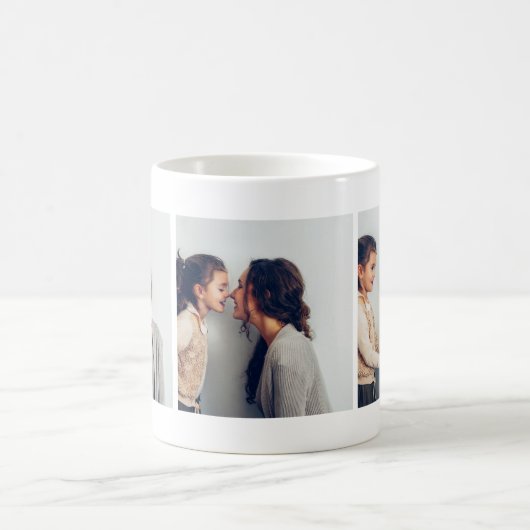 愛する母娘の写真コラージュマグ コーヒーマグカップ (中央)