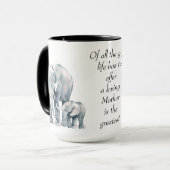 愛する母引用文ゾウ マグカップ (正面左)