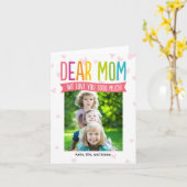 愛する母親の日の写真カード カード (黄色い花)