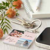 「愛する母」母親への感傷的な写真贈り物 キーホルダー (正面右)